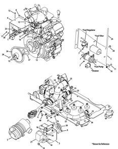 Efi Engine And Transmission Accessories Diagram and Parts List for 465 4X4-EFI-1H318G-Before-37AMD710 Cub Cadet Lawn Tractor Accessories